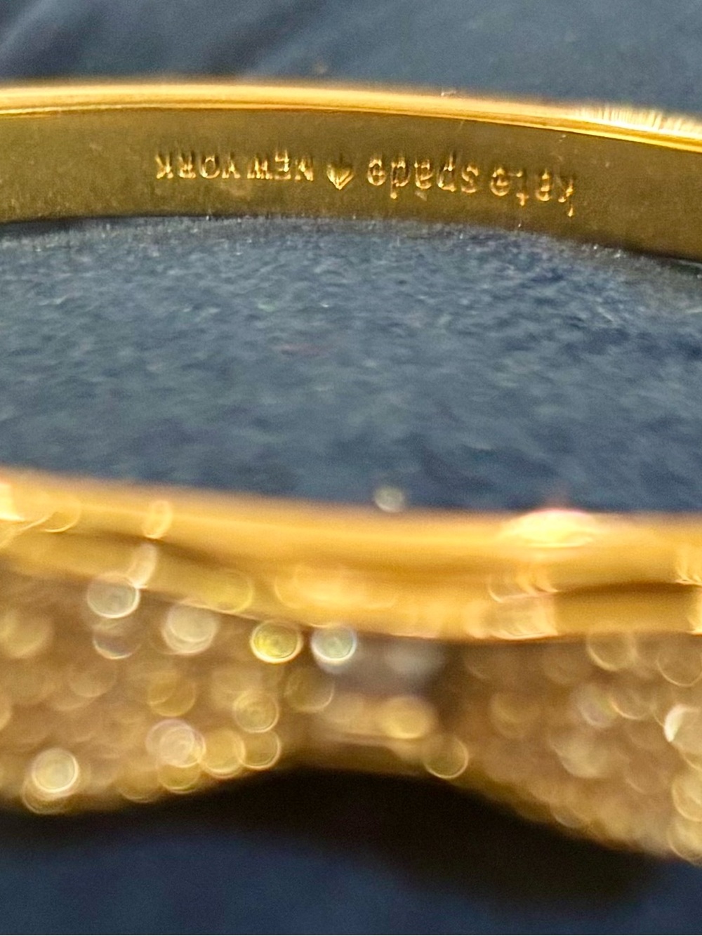 kate spade Gold Bow Crystal Bangle Bracelet - Picture 3 of 3